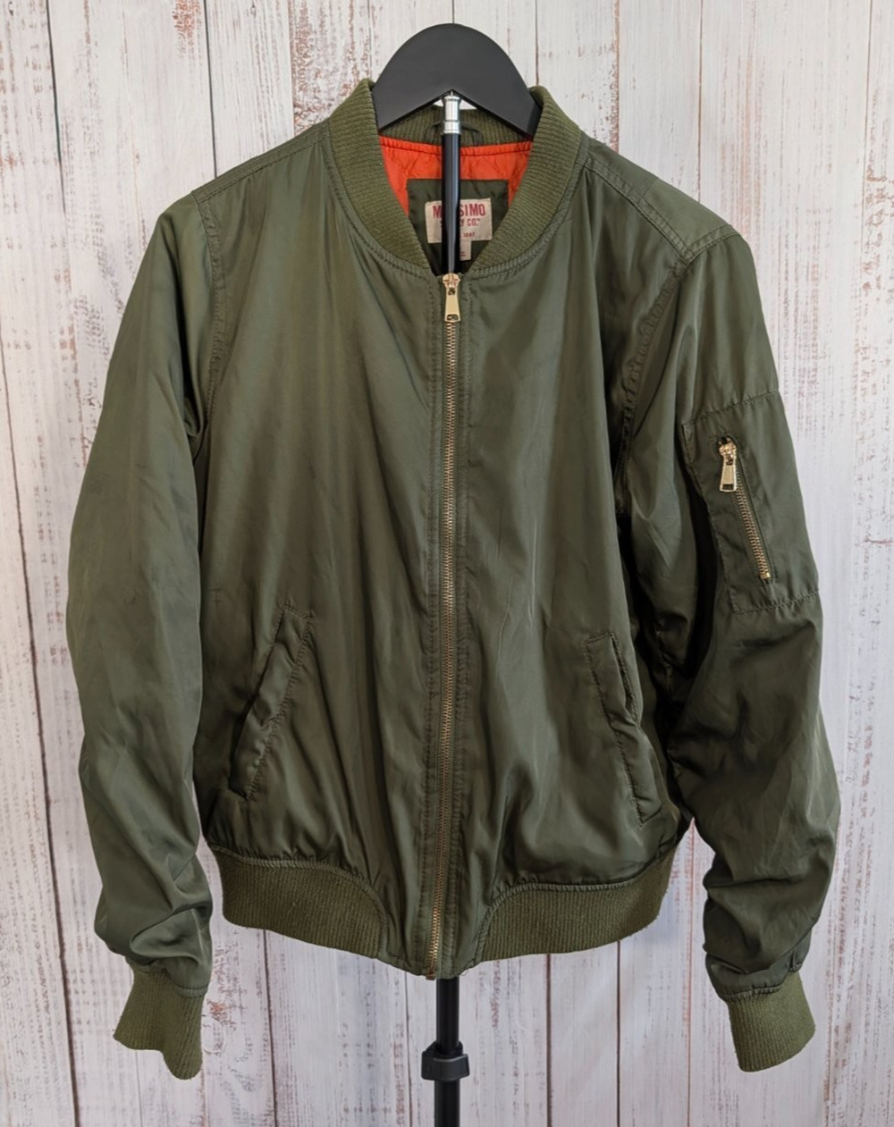 Mossimo Bomber Jacket Mens XL Olive Green MA-1 Flight Jacket Gorpcore Streetwear